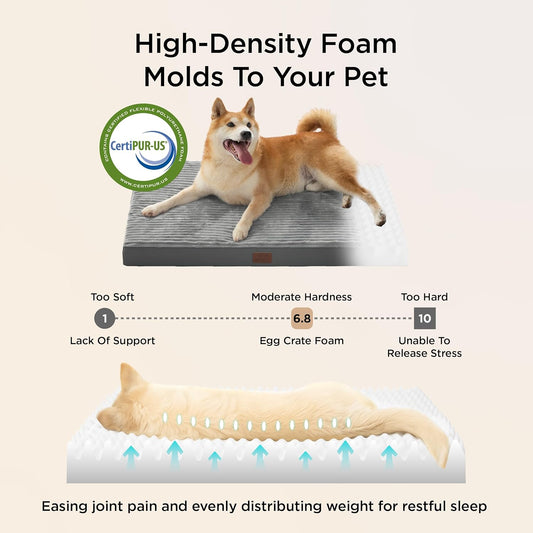 Orthopedic Dog Bed – 35"x22", Washable Cover