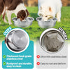 2-Pack Large Stainless Steel Dog Bowls – 1.3 Gallons Each