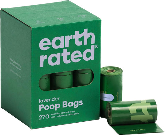 Lavender Dog Poop Bags – 270 Leak-Proof Rolls