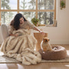 Fluffy Calming Dog Bed – Camel, 23