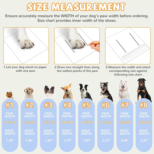 Dog Shoes for Medium Large Size, Breathable Dog Shoe for Hot Pavement, Dog Booties and Paw Protectors, Non-Slip Waterproof Dog Sandals Boots with Reflective for Rain, Summer, Hiking, Snow (Size 8)