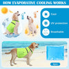 2-Pack Dog Cooling Vests with 4 Reusable Ice Packs – Adjustable Summer Cooling Harness Jacket for Dogs (Large)