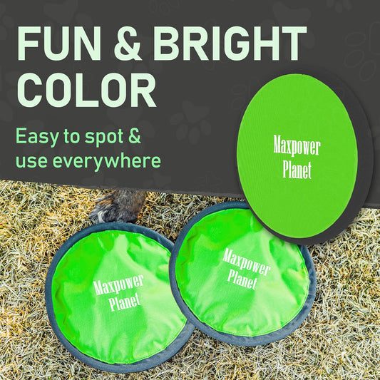 10" Dog Flying Disc – 2-Pack Soft, Lightweight Gliding Toys for Dogs