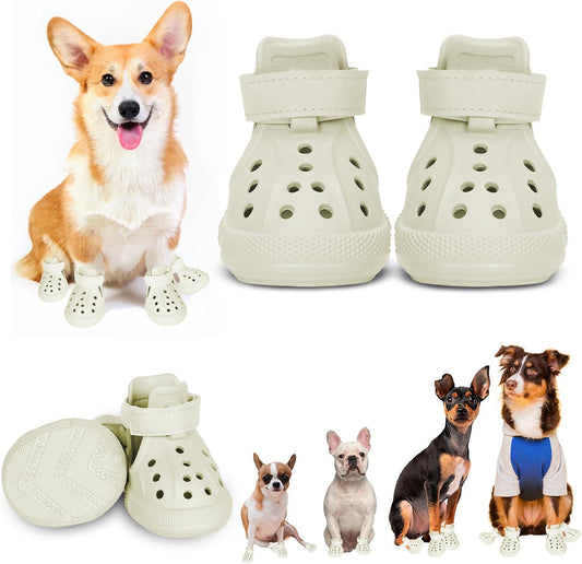 Dog Shoes for Medium Large Size, Breathable Dog Shoe for Hot Pavement, Dog Booties and Paw Protectors, Non-Slip Waterproof Dog Sandals Boots with Reflective for Rain, Summer, Hiking, Snow (Size 8)