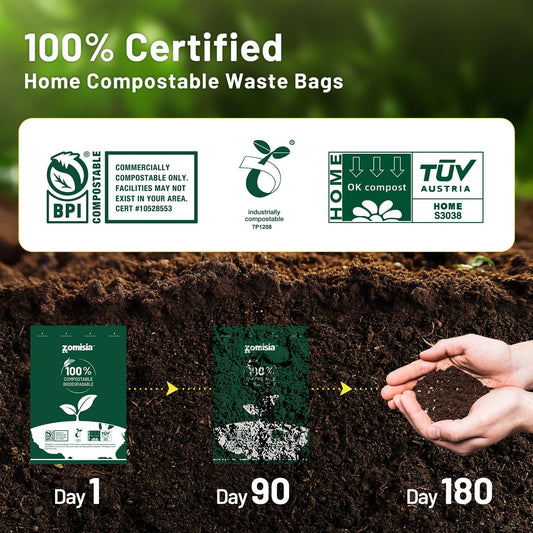 Compostable Dog Poop Bags – 120 Count with Holder