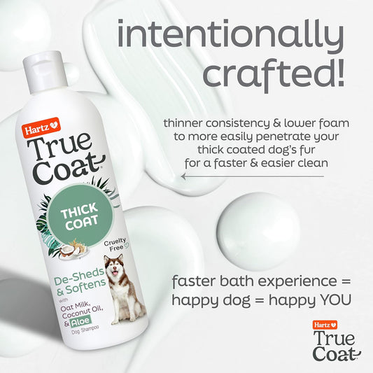 True Coat Thick Coat Dog Shampoo – Desheds & Softens