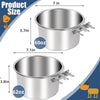 2-Pack Hanging Dog Bowls – No-Spill Stainless Steel Crate Cups